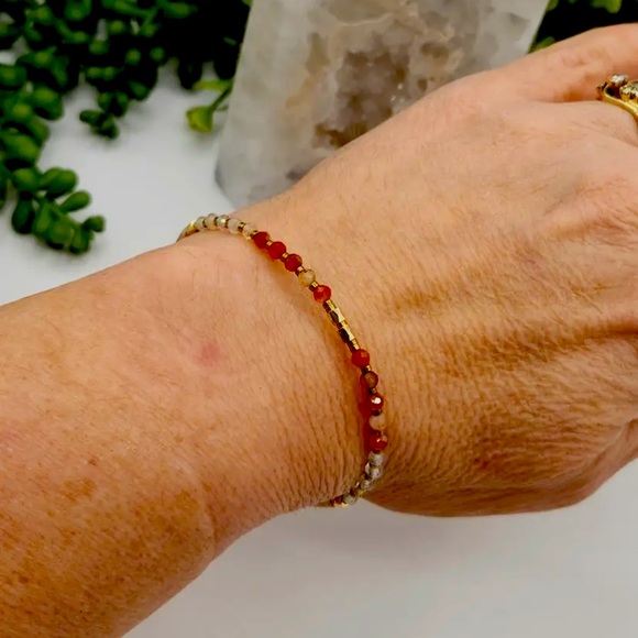 Jewelry - Energy Boost Citrine/Carnelian/Sunstone 3mm Bracelet